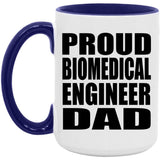 Proud Biomedical Engineer Dad - 15oz Accent Mug Purple