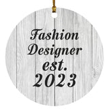 Fashion Designer Established Est. 2023 - Circle Ornament F