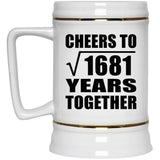 41st Anniversary Cheers To Square Root of 1681 Years Together - Beer Stein