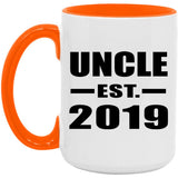 Uncle Established EST. 2019 - 15oz Accent Mug Orange