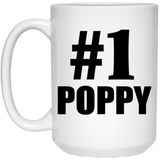 Number One #1 Poppy - 15 Oz Coffee Mug