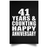 Happy 41st Anniversary 41 Years & Counting - Poster Portrait