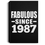 37th Birthday Fabulous Since 1987 - Canvas Portrait