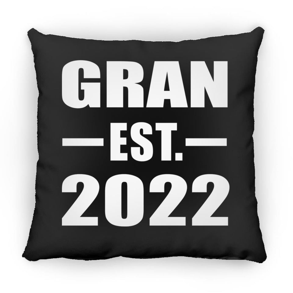 Gran Established EST. 2022 - Throw Pillow Black