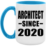 Architect Since 2020 - 15oz Accent Mug Blue