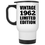 62nd Birthday Vintage 1962 Limited Edition - White Travel Mug