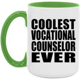 Coolest Vocational Counselor Ever - 15oz Accent Mug Green