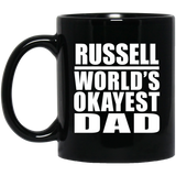 Russell World's Okayest Dad - 11 Oz Coffee Mug Black
