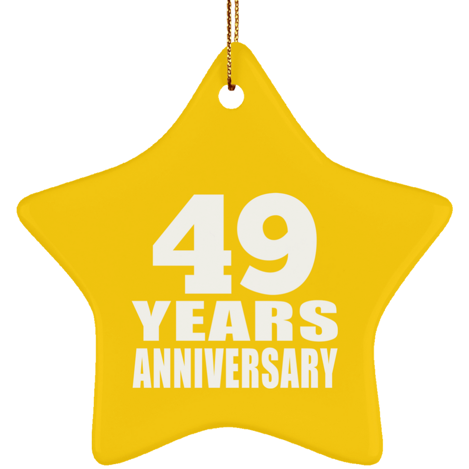 49th Anniversary 49 Years - Star Ornament