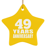 49th Anniversary 49 Years - Star Ornament