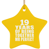 19th Anniversary 19 Years Of Being Mr Perfect - Star Ornament