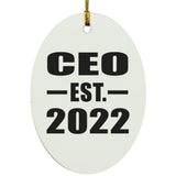 CEO Established EST. 2022 - Oval Ornament