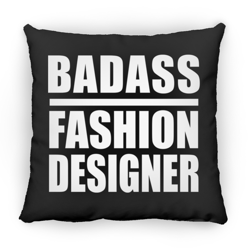 Badass Fashion Designer - Throw Pillow Black