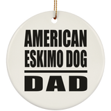 American Eskimo Dog Dad - Circle Ornament
