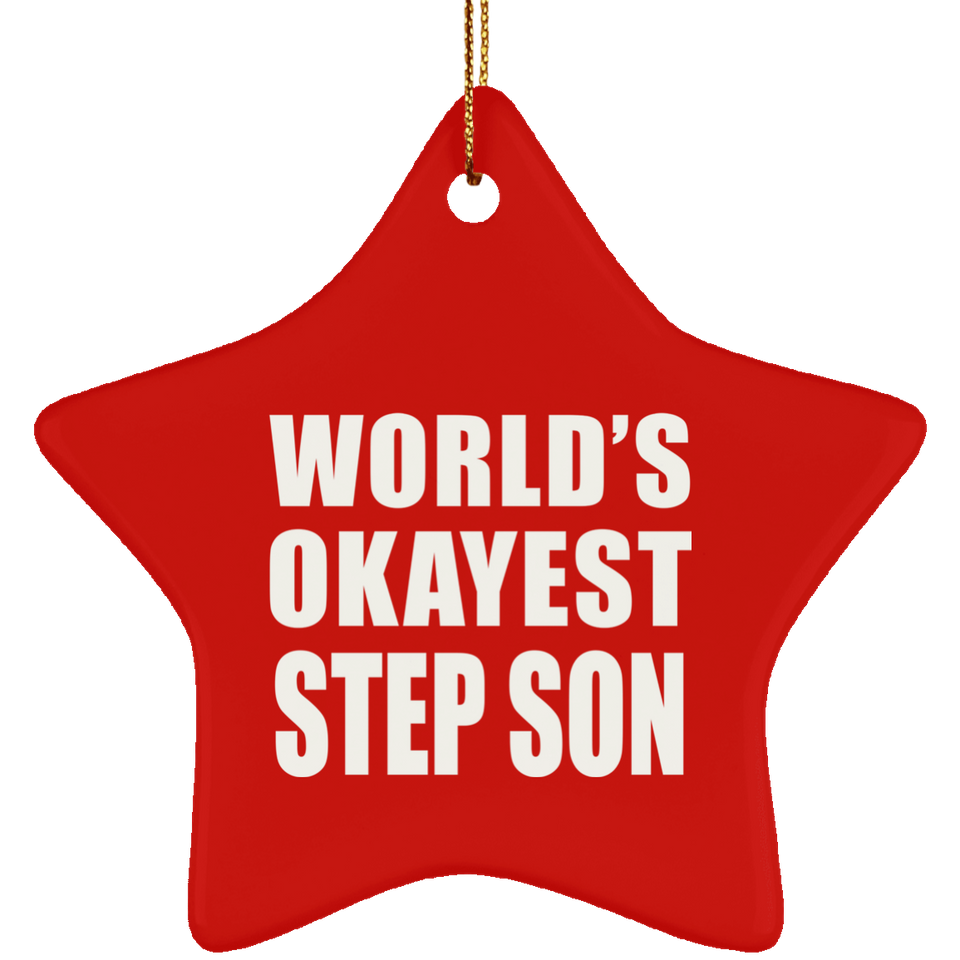 World's Okayest Step Son - Star Ornament