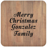 Merry Christmas Gonzalez Family - Drink Coaster C