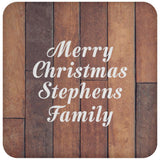 Merry Christmas Stephens Family - Drink Coaster E