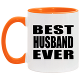Best Husband Ever - 11oz Accent Mug Orange