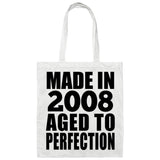 16th Birthday Made In 2008 Aged to Perfection - Tote Bag White