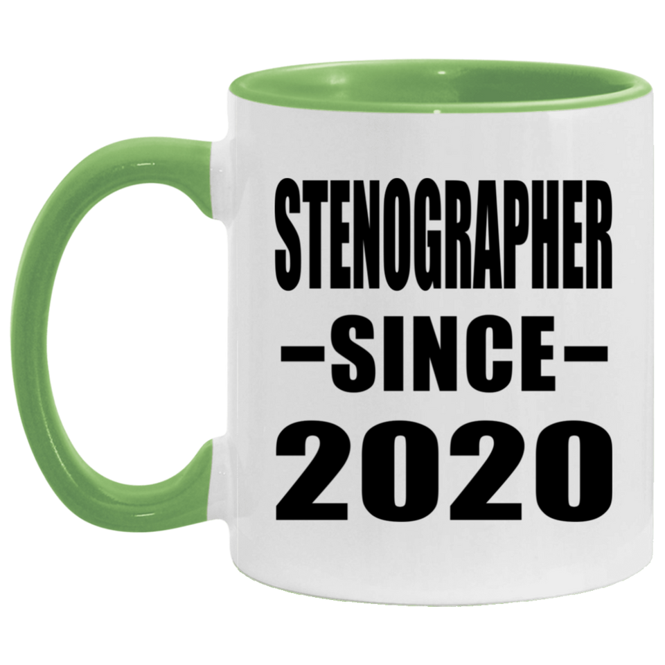 Stenographer Since 2020 - 11oz Accent Mug Green