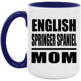 English Springer Spaniel Mom - 15oz Accent Mug Purple
