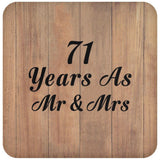 71 Years As Mr & Mrs - Drink Coaster C