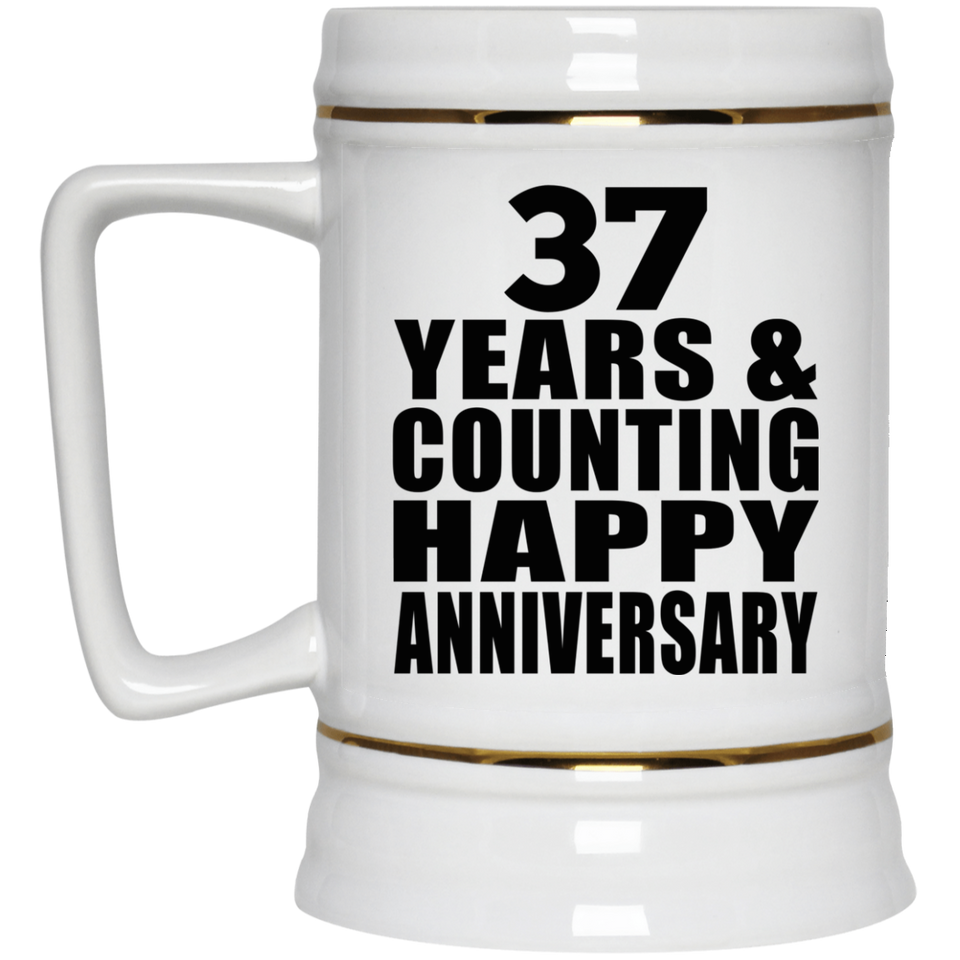 Happy 37th Anniversary 37 Years & Counting - Beer Stein