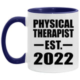 Physical Therapist Established Est. 2022 - 11oz Accent Mug Purple
