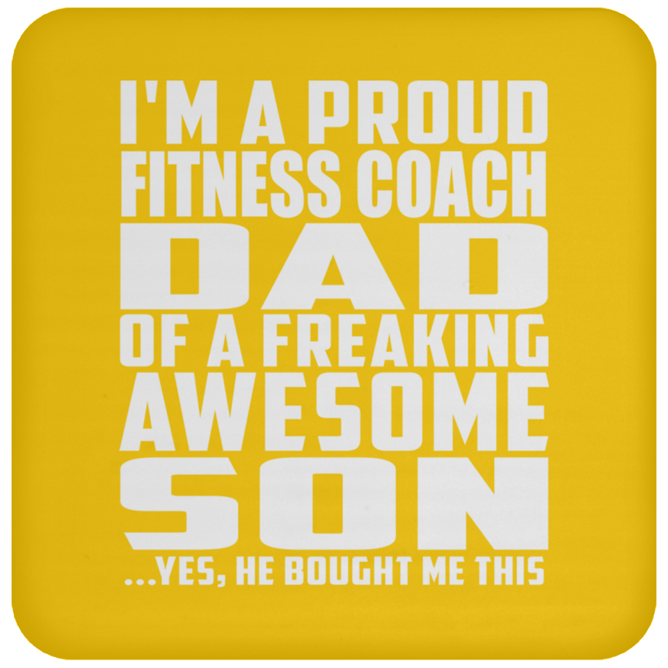 Proud Fitness Coach Dad Of Awesome Son - Drink Coaster