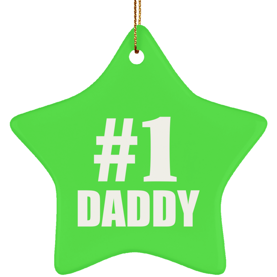 Number One #1 Daddy - Star Ornament