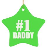 Number One #1 Daddy - Star Ornament
