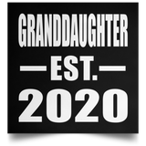 Granddaughter Established EST. 2020 - Poster Square