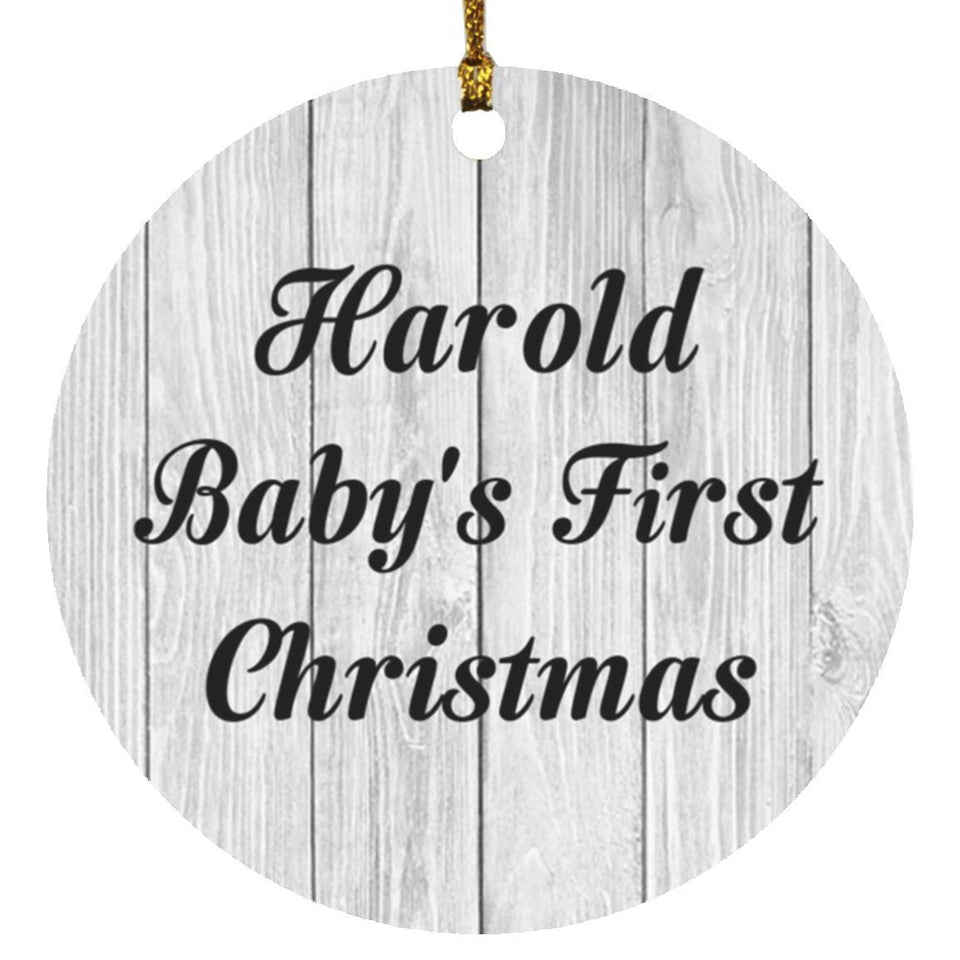 Harold Baby's First Christmas - Circle Ornament F