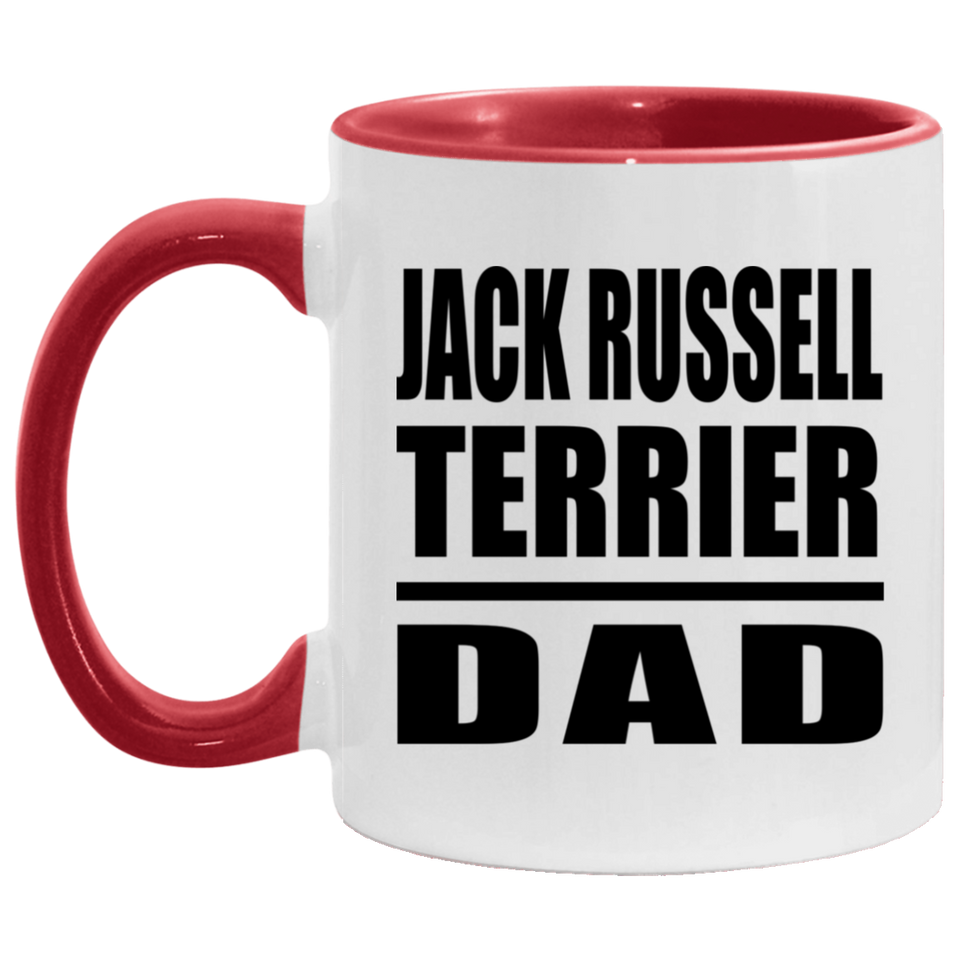 Jack Russell Terrier Dad - 11oz Accent Mug Red