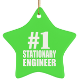 Number One #1 Stationary Engineer - Star Ornament