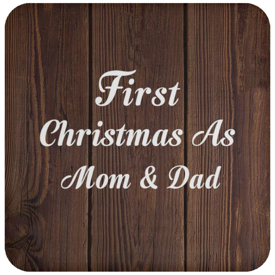 First Christmas As Mom & Dad - Drink Coaster D