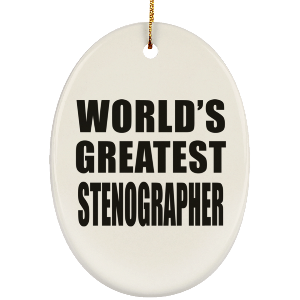 World's Greatest Stenographer - Oval Ornament