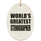 World's Greatest Stenographer - Oval Ornament
