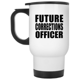 Future Corrections Officer - White Travel Mug