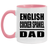 English Cocker Spaniel Dad - 11oz Accent Mug Pink