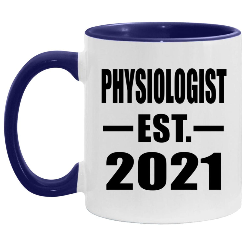 Physiologist Established Est. 2021 - 11oz Accent Mug Purple