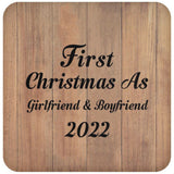 First Christmas As Girlfriend & Boyfriend 2022 - Drink Coaster C