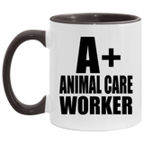 A+ Animal Care Worker - 11oz Accent Mug Black