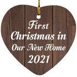 First Christmas In Our New Home 2021 - Heart Ornament D