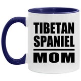 Tibetan Spaniel Mom - 11oz Accent Mug Purple