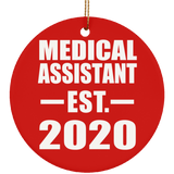 Medical Assistant Established EST. 2020 - Circle Ornament