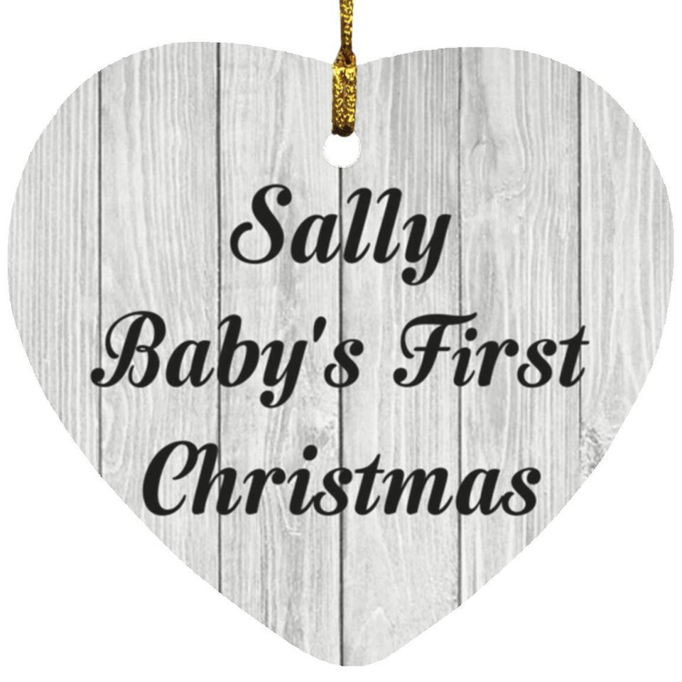 Sally Baby's First Christmas - Heart Ornament F