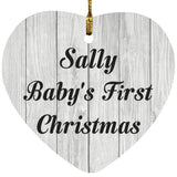 Sally Baby's First Christmas - Heart Ornament F