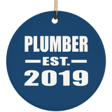 Plumber Established EST. 2019 - Circle Ornament