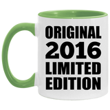 8th Birthday Original 2016 Limited Edition - 11oz Accent Mug Green